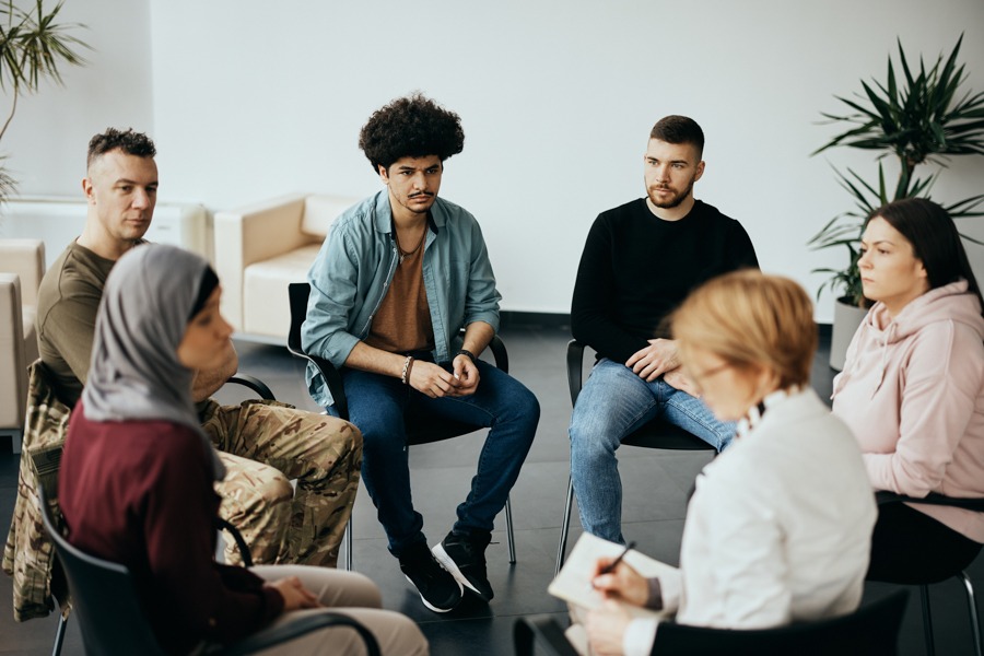 group of patients on dbt for addiction treatment in Wisconsin